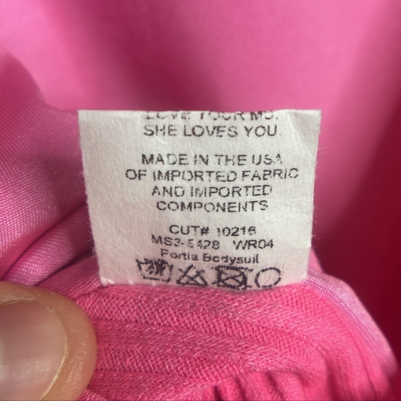 EUC Show Me Your MuMu Portia Bodysuit Vibrant Pink Adjustable Straps Size Small - Picture 11 of 13
